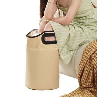 享家品 加高折疊足浴桶，輕巧便攜，居家旅行泡腳盆, 粉色, 1個