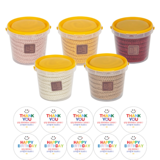 어린이집 답례품 유치원 생일선물 목도리 5p + 바스켓 5p + 스티커10p 크리스마스 구디백 성탄절 선물세트, 혼합색상, 1개