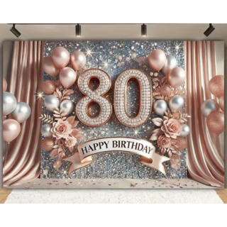 지구별 패브릭 포스터 팔순 칠순잔치 파티 부모님 생신 환갑 고희 산수 연회 기념 현수막, 팔순잔치