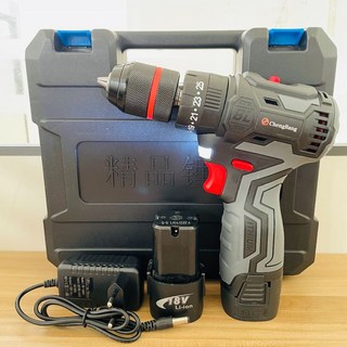 ChengBang 16.8V 鋰電無刷手電鑽 金屬夾頭衝擊款, 1個, B款16.8V雙電池1.5AH(兩電一充