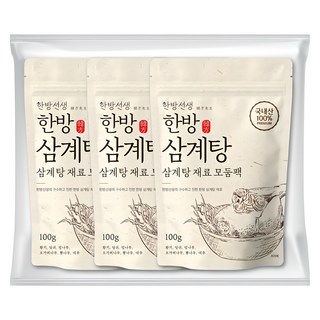 한방선생 국내산 삼계탕 재료, 100g, 3개