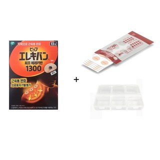 피프 에레키반 1300 12개입 + 안아파 재사용패치 50매입 + 6칸 안전자석보관케이스 1개 세트구성 동전파스 일본자석파스, 1세트