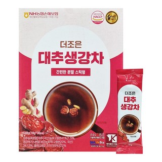 더존건강 더조은 대추생강차, 1개, 36개입, 18g