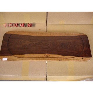 小o結緣館 黑紫檀木茶盤 整塊帶皮 64x23x5.5cm, 1個