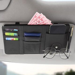 데일리공감 선바이저 수납포켓 만능수납포켓 썬바이저포켓 차량용포켓 차량수납포켓, 블랙, 2개