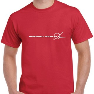 MCDONNELL DOUGLAS T恤 經典標誌設計 紅色 L 尺寸