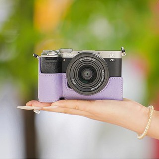 索尼 ZV-E10 二代 A7C2 A7M4 A7R5 A7CR 相機皮套 相機包 保護套 配件, 1個, A7C2紫色保護套