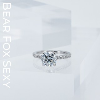 쥬르 실버 925 모이사나이트 2캐럿 프로포즈 웨딩 화려한 반지