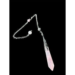 【藥魂】水晶靈擺 6切面靈擺項鍊, 1個, 粉晶