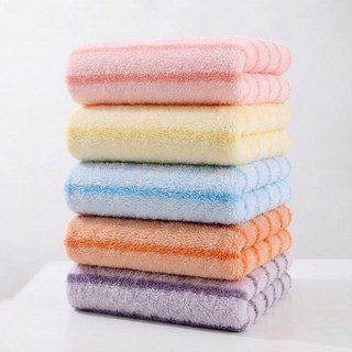 Sherrich 호텔수건 코랄플리스 세면 타올 부드러운 먼지없는 수건, 5개, 멀티컬러