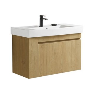 KARAT凱樂衛浴 米萊松悟防水浴櫃 82cm 100%防水浴櫃組 (橡木紋) K-1742 KC-742CLN, 1個, 無側開, 橡木紋