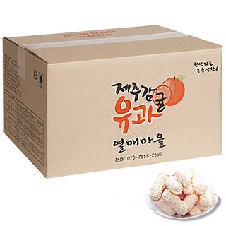 제주 감귤유과 3kg(일괄포장) 선물세트 명절 한과 전통 과자 단체 간식 부모님 선물 효도 어린이 유치원 교회 절 설날 추석, 3kg, 1개