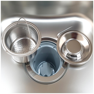 싱크대거름망/뉴프리미엄 스텐거름망 스텐덮개, 1개, 5.뉴프리미엄스텐걸름망+올스텐덮개