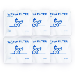 재사용 가능한 도토리필터 재구매 고객용 [브리타 정수기 막스트라 필터 호환], 리필용 주머니 6개 (필터본품 포함 안됨!!)