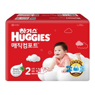 하기스 매직컴포트 밴드 2단계 소형 공용 58매 1팩