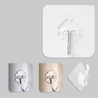 땡스땡스 매직후크 못없이액자걸기 멀티탭 콘센트 부착 걸이, 모던무드 무타공 벽걸이 후크 스티커(반투명), 1개