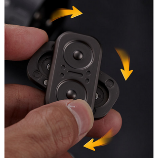 Fandio 고급 피젯스피너 피젯토이 금속 슬라이드 푸시 스트레스해소 키덜트 장난감, 블랙, 1개