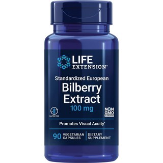 라이프익스텐션 스탠더다이즈드 유러피안 빌베리 추출물 100mg 베지테리안 캡슐, 90정, 1개