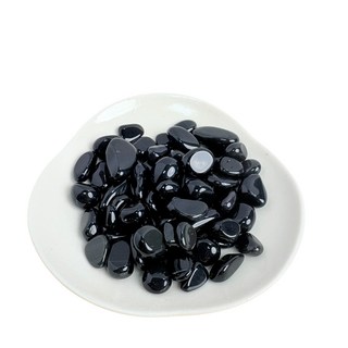 黑曜石碎石 100g/裝 原石 水晶石 消磁水晶 淨化水晶 天然碎石 能量 造景石 天然水晶 聚寶盆 魚缸造景 開運, 黑曜石