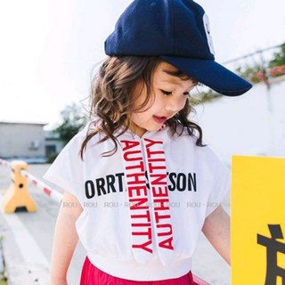 鹿拉拉 LU-LALA 台灣現貨 男女童短袖T恤 短版字母連帽T恤