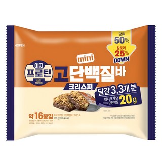 롯데웰푸드 이지프로틴 크리스피 미니 고단백질바, 160g, 1개
