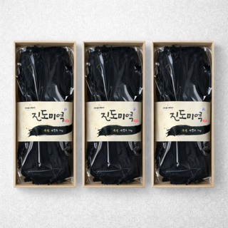 진도명품 귀한 초사리 미역 선물세트, 3박스, 420g
