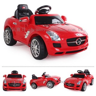 【淘氣寶貝】正版賓士授權電動童車1523，四通遙控，可外接MP3，奔馳兒童電動汽車, 1個, 紅色