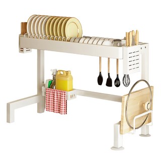 아이라 다기능 고급 식기건조대 대용량 설겆이건조대, 흰색, 1개