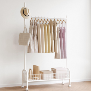 하이피러브 다용도 튼튼한 옷걸이 행거, 화이트1단