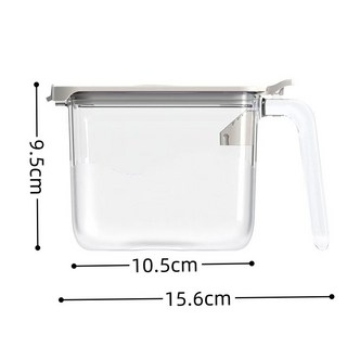 日式防潮密封調料罐透明帶手柄調料盒塑料廚房用品鹽罐糖罐調料瓶