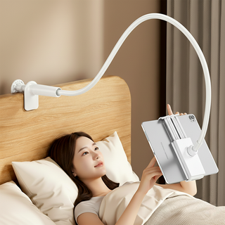 에블모어 100CM 흔들림없는 침대 태블릿 핸드폰 거치대, 화이트, 1개