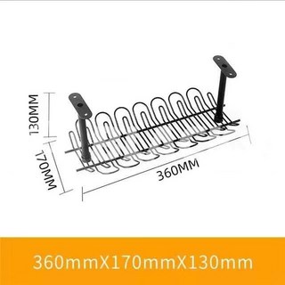免打孔電綫收納槽 插排固定束綫神器 延長線收納盒 桌下理綫架 桌下置物架 集線器收納盒 電線收納架 插頭收納架 走線盒, 360黑單配小螺絲, 1個
