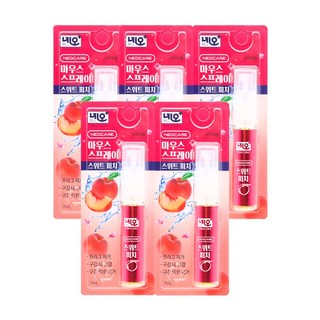 네오 마우스 스프레이 스위트 피치 구강스프레이, 7ml, 5개