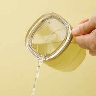 에디슨 에코젠 옐로우 트레이닝컵 유아 연습 물컵 뚜껑컵, 옐로우 (뚜껑미포함) EE0144