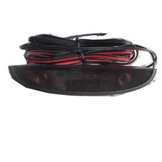 LED紅色車載時鐘 - 時間 雙溫度 電壓顯示電子鐘 (含外殼 觸控按鍵)