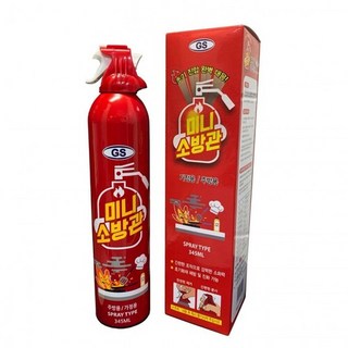 미니소방관 소화기 390g 강화액 휴대용 차량용 가정용 주방용, 상세페이지 참조, 1개