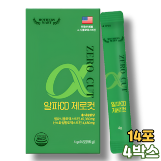 알파시클로덱스트린 알파CD 제로컷 스틱 식약처인증, 4개, 56g