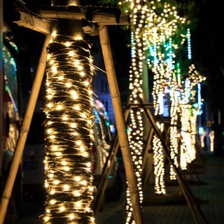 HK.SELL 삼선 빅큐빅 줄전구 20m 200구+리드선 3m, 태양광, 녹색줄 웜화이트, 1개