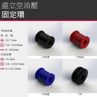 盛立空油壓 固定環 金屬煞車油管/剎車油管/金屬油管/金屬煞車軟管/剎車軟管, 1個, TPR,黑