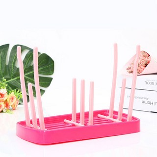 아기 젖병 건조대 접이식 휴대용 여행용 신생아 치발기 물병 거치대 컵 정리대, 핑크