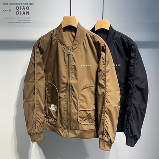 日 系 vintage 外套 工裝夾克 立領 棒球外套 外套男 夾克 外套男 棒球 外套 情侶 休閒外套vibe 古著