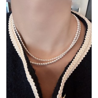 윈웨이 미니진주목걸이 레이어드목걸이 4mm 3mm