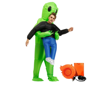 더루비샵 에어슈트 할로윈 코스프레의상 공룡풍선옷, 1개, L(키150-190) 납치외계인그린 에어슈트