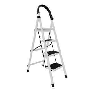 粉色四層摺疊梯，輕巧收納，時尚美觀，居家清潔好幫手, 1個