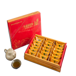 小潘蛋糕坊 鳳凰酥 (有蛋黃) 單包裝禮盒附提袋, 35g, 18個