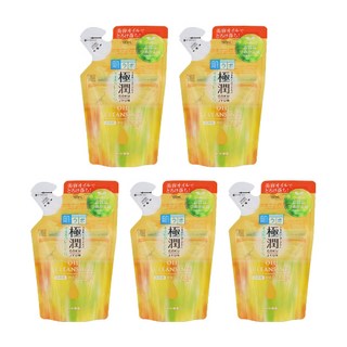 하다라보 고쿠쥰 오일 클렌징 메이크업 리무버 & 클렌징 리필용, 5개, 180ml