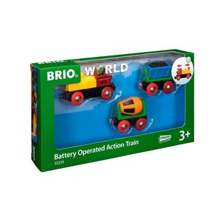 BRIO (브리오) WORLD 파워 액션 트레인 [전 3 개] 대상 연령 3 세 ~ (전철 장난감 나무 레일 전동 기관차) 33319, 1개