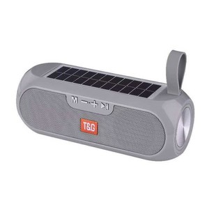 사무실 홈 침실 PC 노트북 휴대폰과 호환되는 태양광 충전 스피커 휴대폰 노트북 충전식 긴 배터리 수명, Silver gray