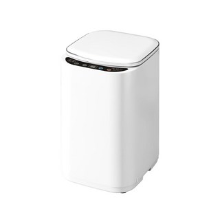 全自動洗衣機 3.5公斤 一鍵智能洗滌 強力風乾 高速快洗 洗脫一體, 3.5KG雪域白/不鏽鋼内桶/鋼化玻璃, 迷你全自動洗衣机