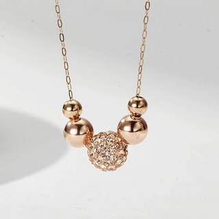 제이로사 14k 패밀리 미러볼 목걸이 여성 데일리 심플 체인